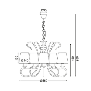 Полилей DIJON/5 - AVA Lighting