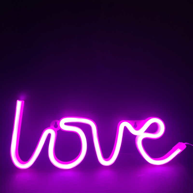 Неонови LED светлини LOVE - с батерия и USB - AVA Lighting