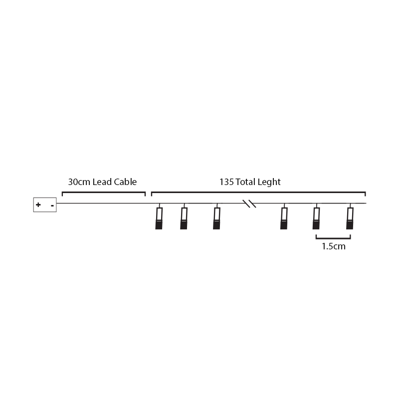 LED гирлянда "Дъга" - 10 LED лампи - AVA Lighting