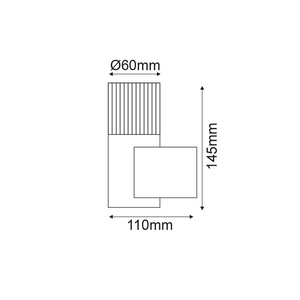 Стенен осветител CLETO – 2W LED, 3000K, IP44, алуминий - AVA Lighting