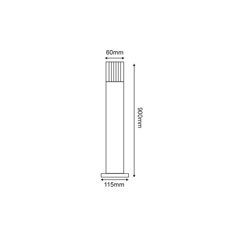 Градински LED Стълб NETTO 90CM 2W 3000K 230V - Колекция CLETO - AVA Lighting