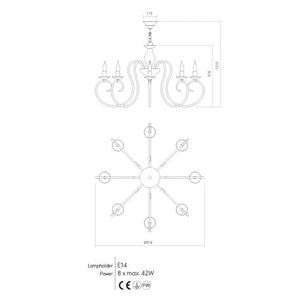 Полилей CIRCE Диаметър: 918мм - AVA Lighting