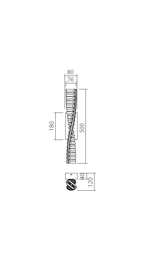 Crystal LED WALL APPLIQUE OBLIGE - IOB W 11