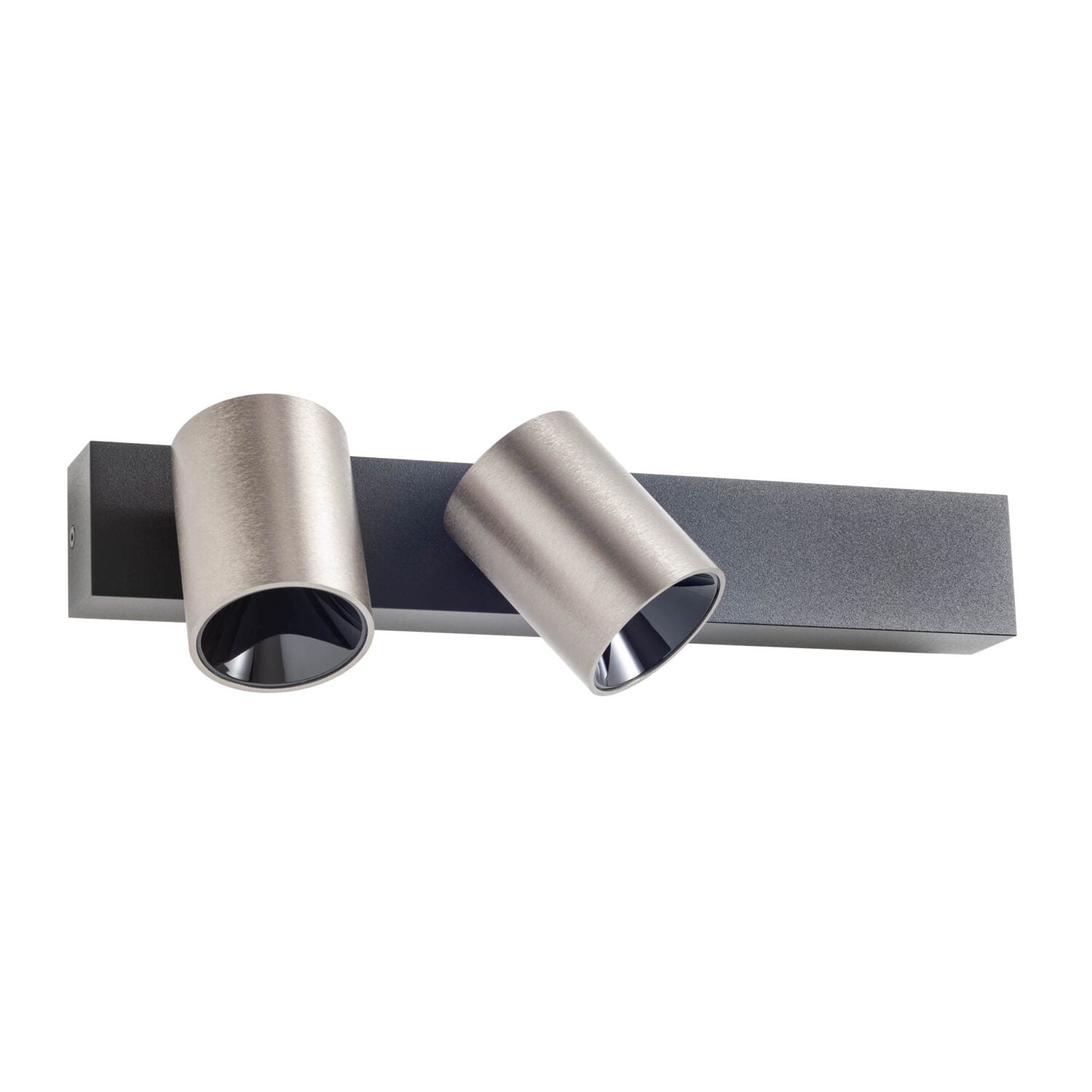 LED wall lamp Takto Misty nickel 3000 K 2-spot - 01-3663
