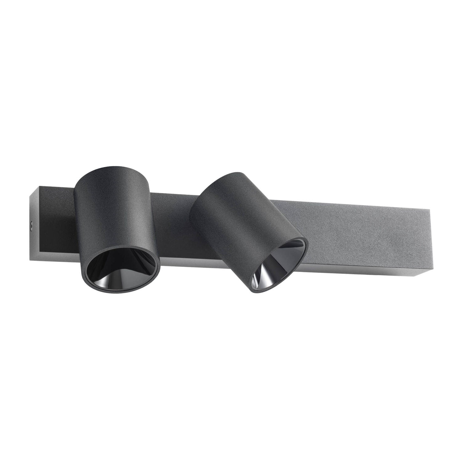 LED wall lamp Takto Matte black 2700 K 2-spot - 01-4206
