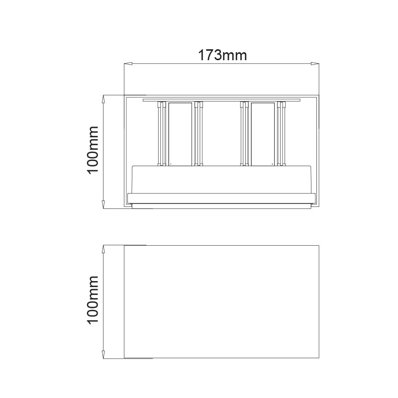 LED wall light LunaRect - Power, 12W, IP54