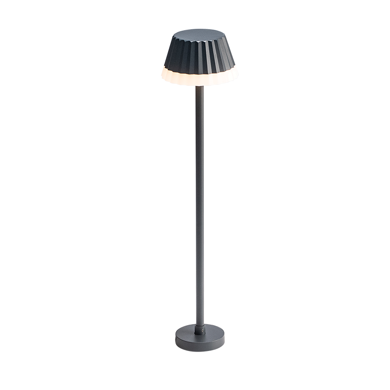 VIANA gray garden post LED 10W, 3000K, IP65