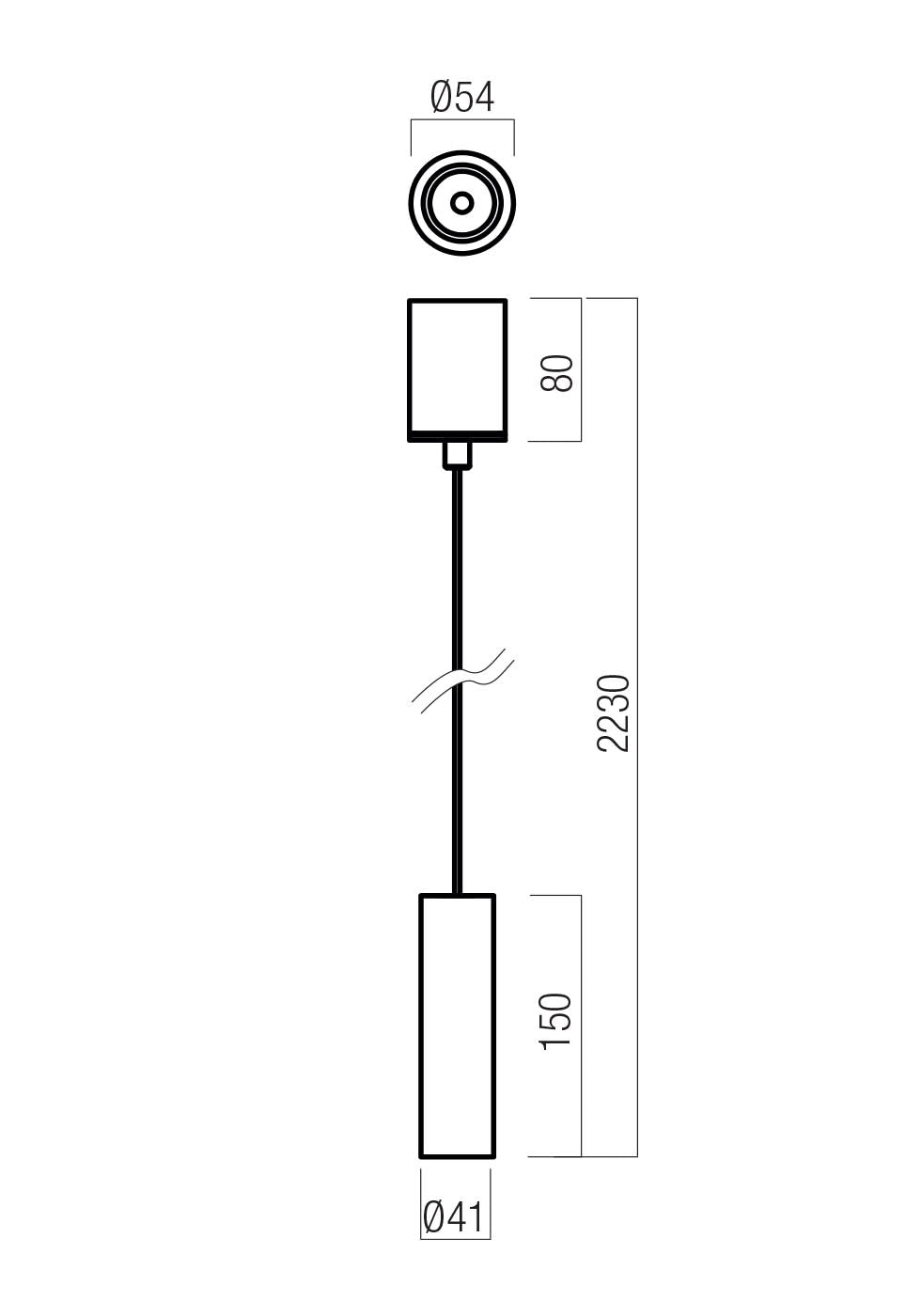 LED pendant lamp Takto Matt white 2700 K - 01-4207