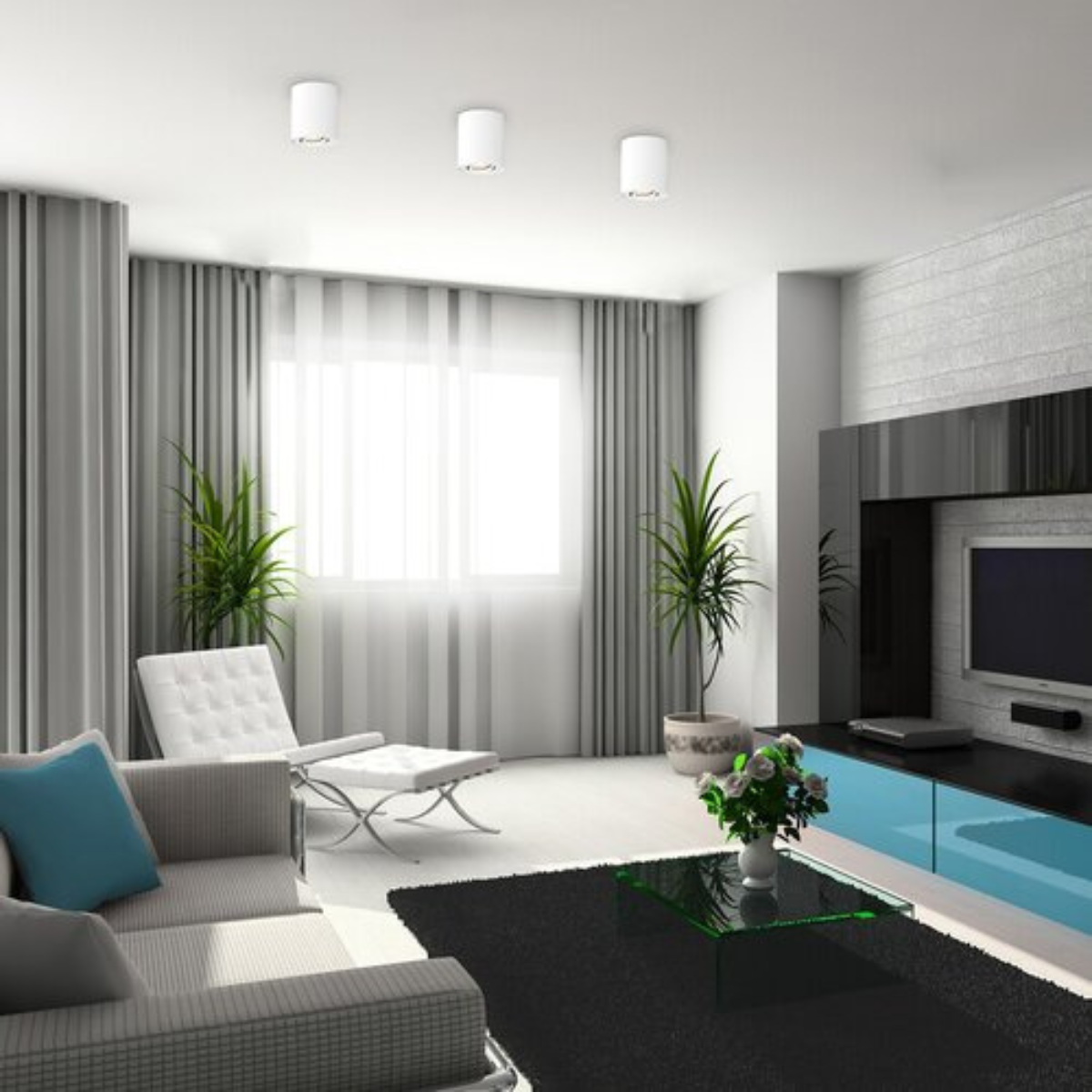 Бяла цилиндрична луна Kobald 2048 – повърхностен монтаж