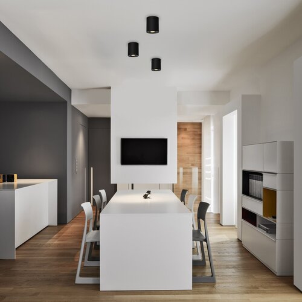 Модерна черна луна за външен монтаж Kobald GU10