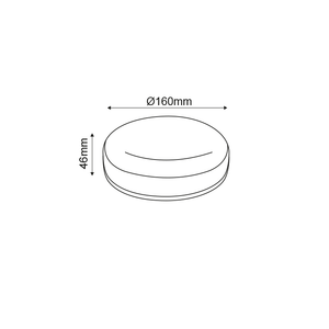 LED фасаден плафон MADA 12W 4000K IP66 - AVA Lighting