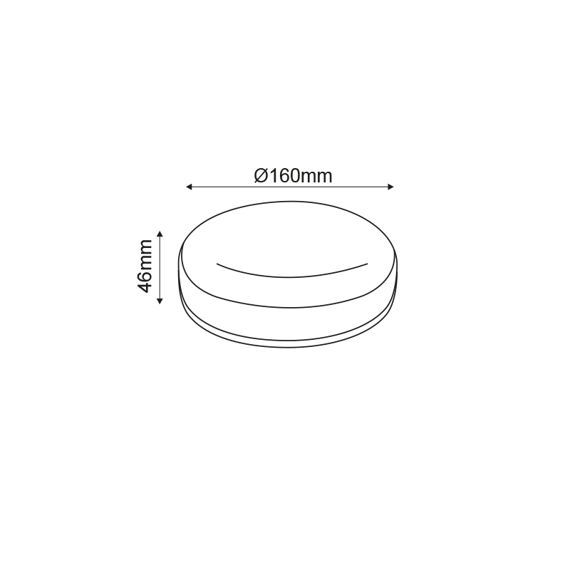 LED фасаден плафон MADA 12W 4000K IP66 - AVA Lighting