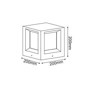 Градински осветител OPHELLIA – Цимент и поликарбонат, E27, IP65, 200 мм - AVA Lighting