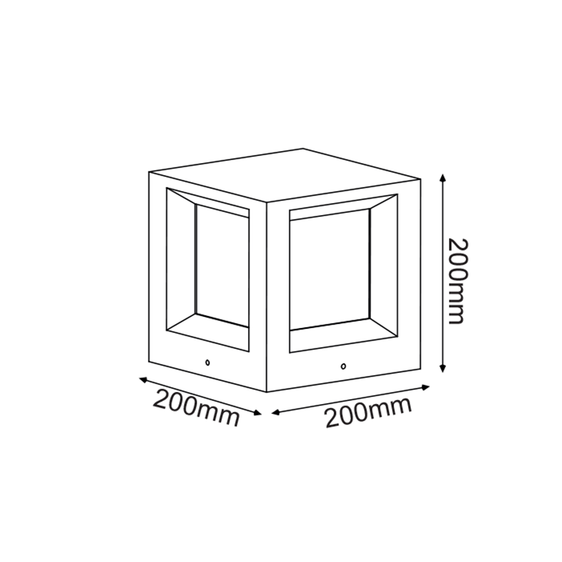 Градински осветител OPHELLIA – Цимент и поликарбонат, E27, IP65, 200 мм - AVA Lighting