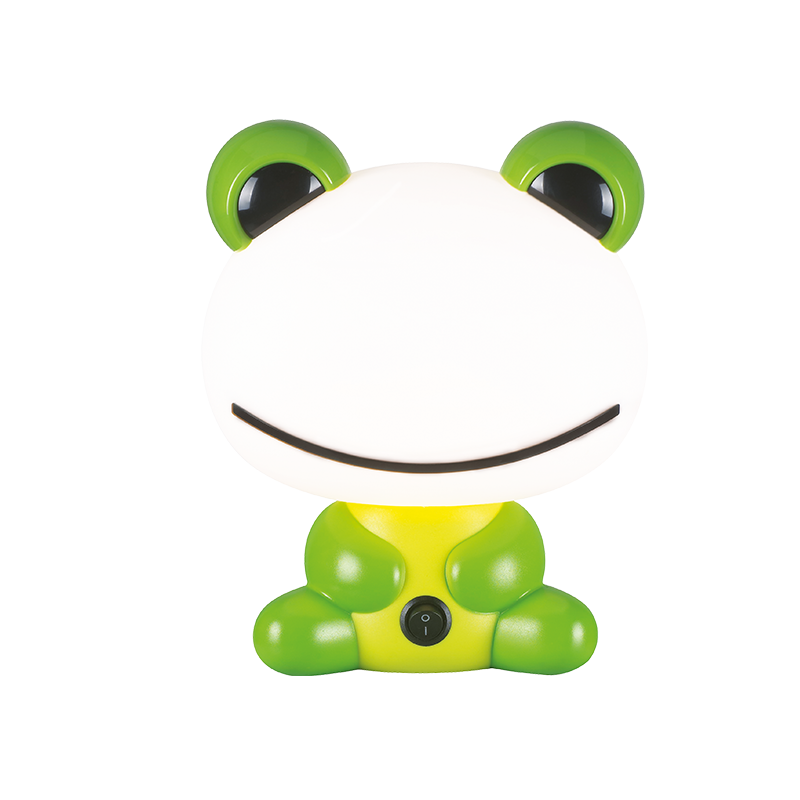 Детска настолна лампа "Frog" – Зелена, 1xE14, колекция "Friends" - AVA Lighting