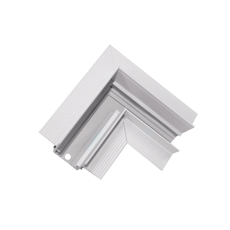 MT90W – ъгъл 90° за безкантова (trimless) шина бял мат 48V