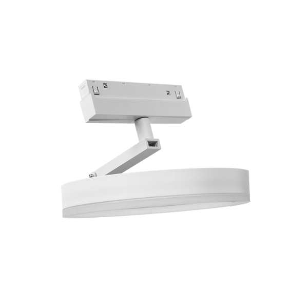 Магнитен LED осветител MARION 48V DC (12W, 3000K/4000K, 90°) за магнитна шина, наличен в матово бяло.