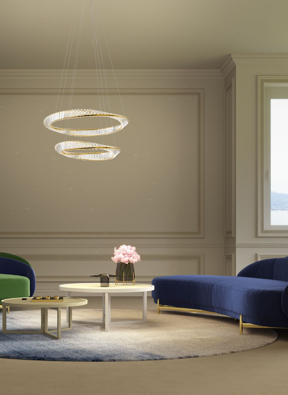 Crystal LED Chandelier OBLIGE - Diameter: 800mm x 600mm IOB PM+L 11