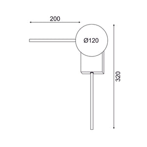 Стенен Аплик 1xG9, 30x17x37 см – CYCLOPS - AVA Lighting