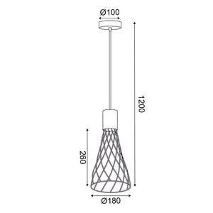 Пендел TORNADE 1xGU10 - черен метал и дърво - AVA Lighting