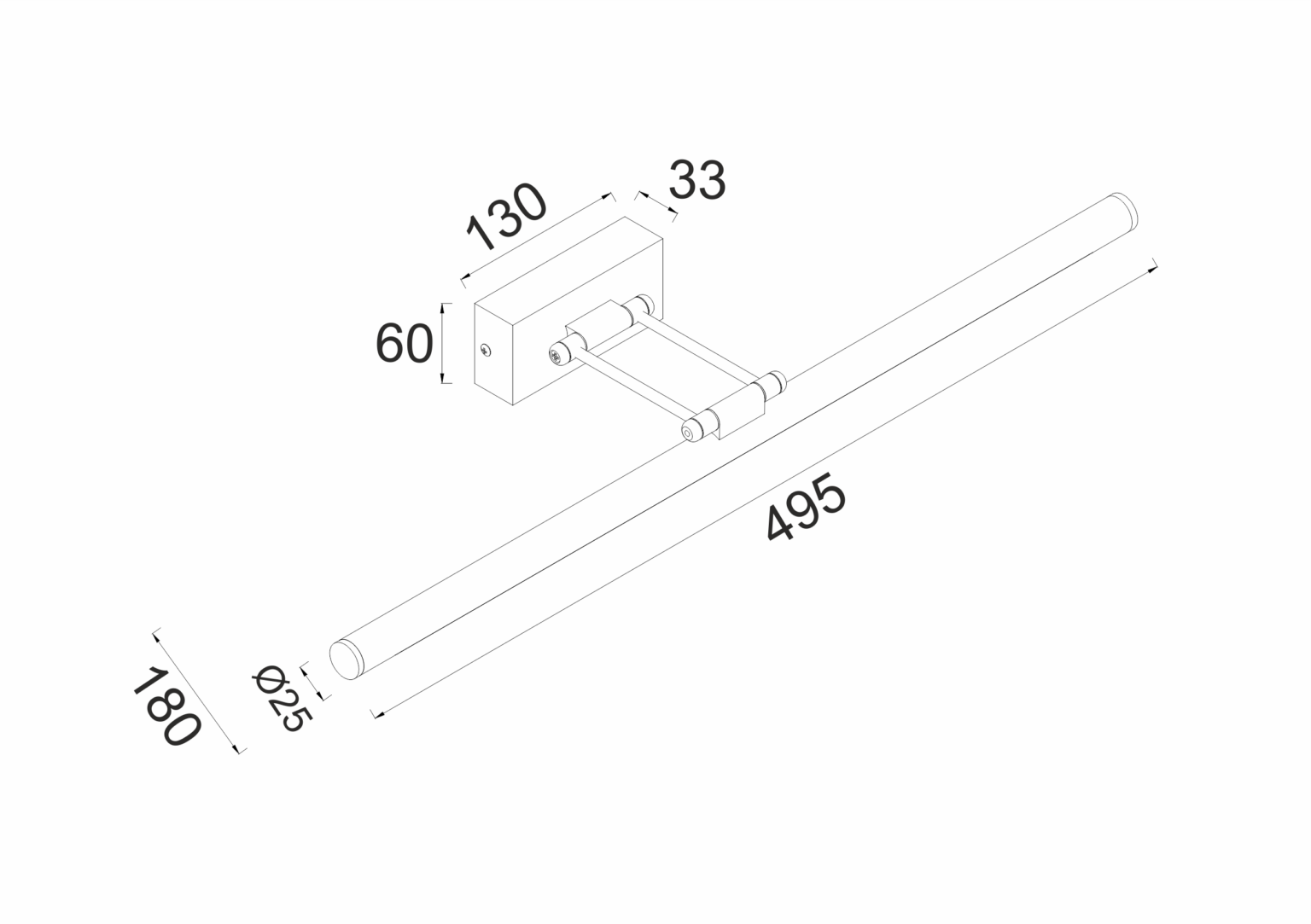 Стенен LED Аплик за Баня 12W, 4000K, 780lm – RIO - AVA Lighting