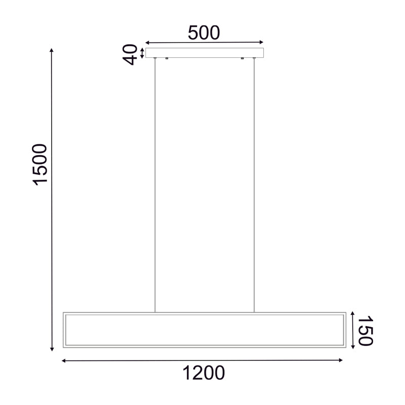 Пендел AELIA LED 32W - черен метал - AVA Lighting