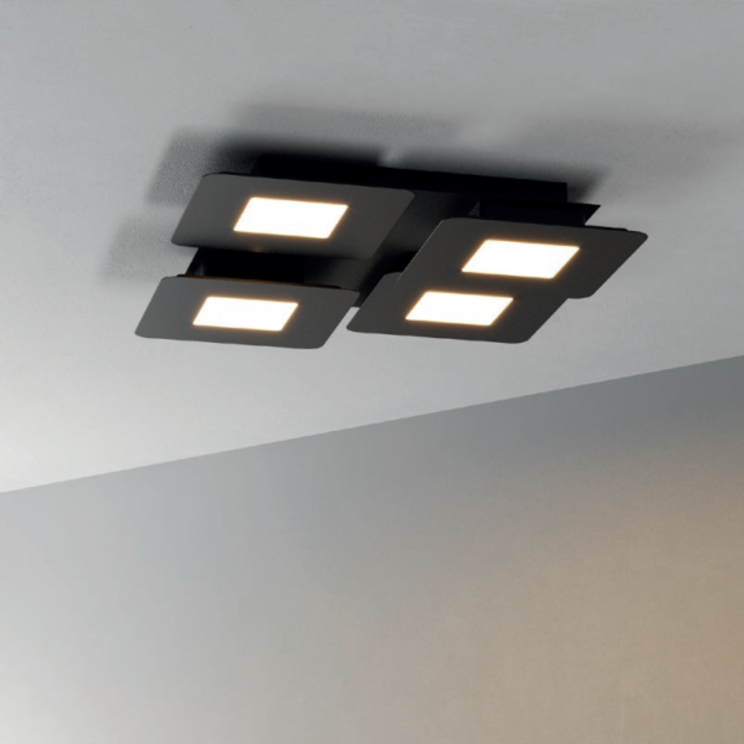QUANT ceiling light, black matt, 47W LED, CCT