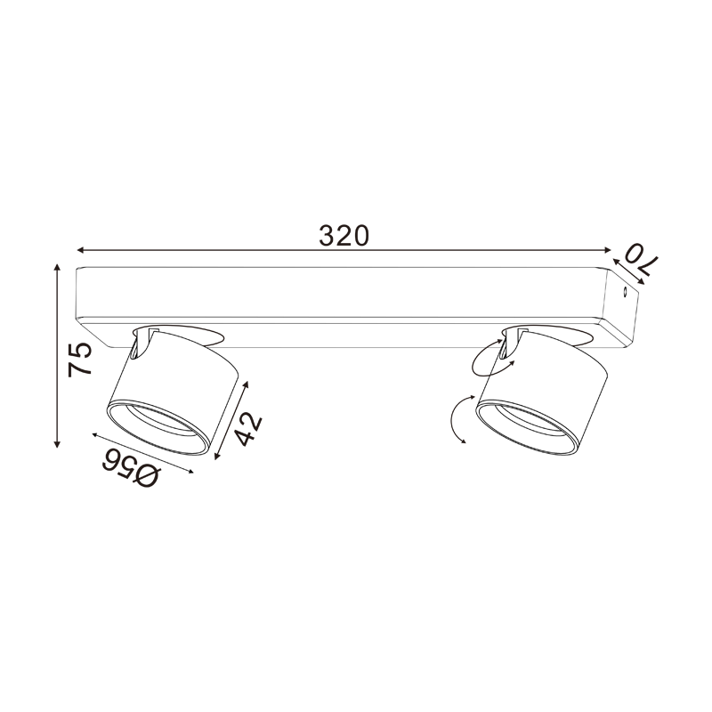 LED Осветител 10W COB, 80°, 3000K, 800lm – PLUTO - AVA Lighting