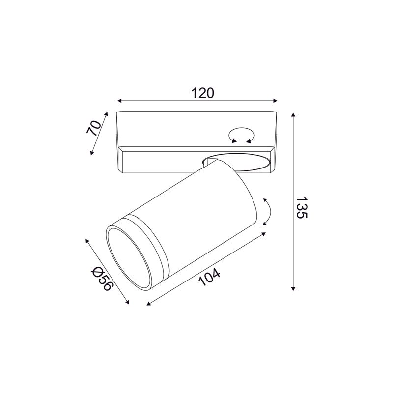 Осветител 1xGU10, 12x7x13,5 см – DIVINO - AVA Lighting