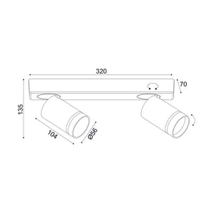 Осветител 2xGU10, 32x7x13,5 см – DIVINO - AVA Lighting