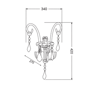 Класически аплик GIZA 1ΧΕ14 - AVA Lighting