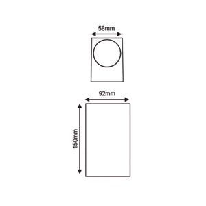 Стенен осветител GU10, пластмаса, IP65, 230V, двупосочно осветление - AVA Lighting