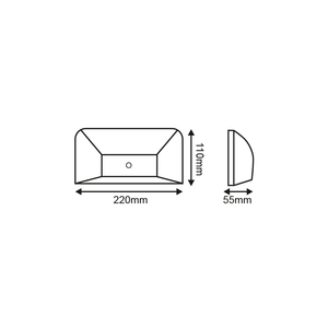 Стенен осветител с PIR сензор – Сив, 6W, 3000K, IP65 - AVA Lighting