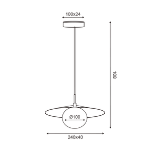 Полилей GLOBIE с 1 G9 крушка в златист и бял цвят - AVA Lighting