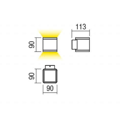 LED фасаден аплик 9066 BETA - AVA Lighting