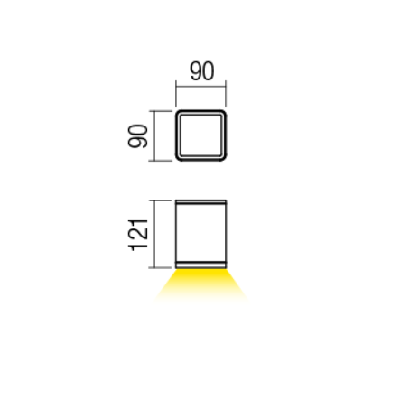 LED фасадна луна за външен монтаж 9198 BETA - AVA Lighting