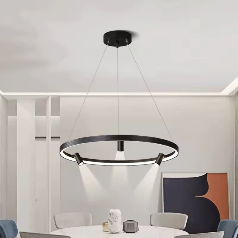 Полилей Aiden с подвижни рамена и смарт управление – LED 71W, Черен / Бял