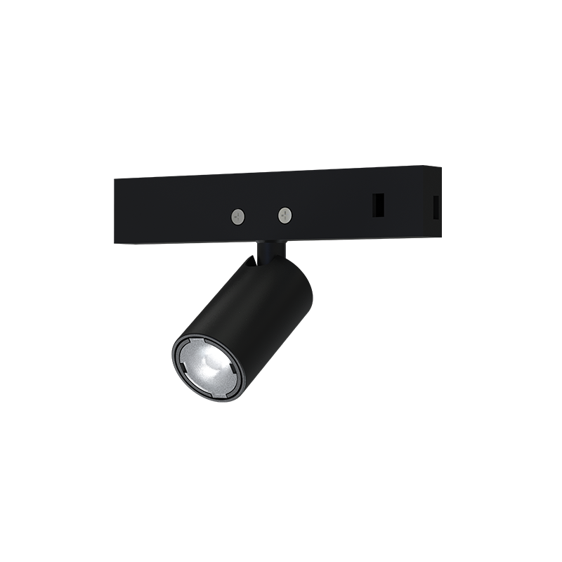 Мини черна магнитна спот лампа 24V DC, 1W, 4000K - AVA Lighting