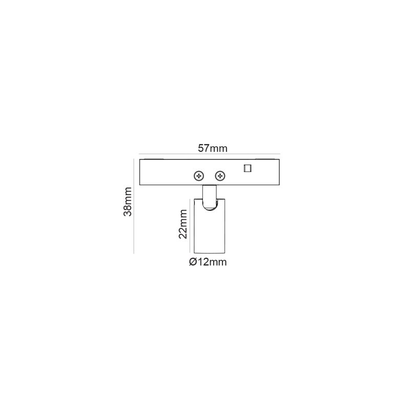 Мини черна магнитна спот лампа 24V DC, 1W, 4000K - AVA Lighting