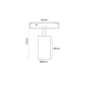 Мини магнитна спот лампа 24V DC, 2W, 4000K - AVA Lighting