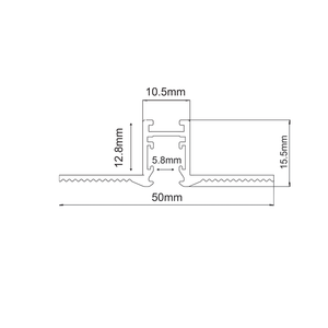 Мини магнитна шина 1 м - Черна безрамкова релса 24V DC за вграден монтаж - AVA Lighting