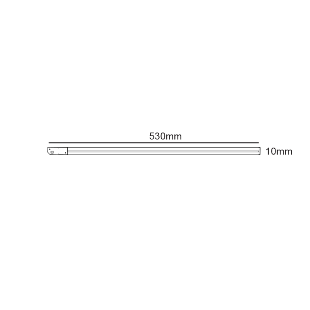 TNEO – 530 mm, mini neon magnetic module, black, 24V, modern style