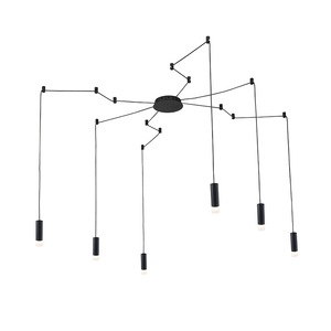 Полилей с черен алуминий и 6 G9 крушки - AVA Lighting