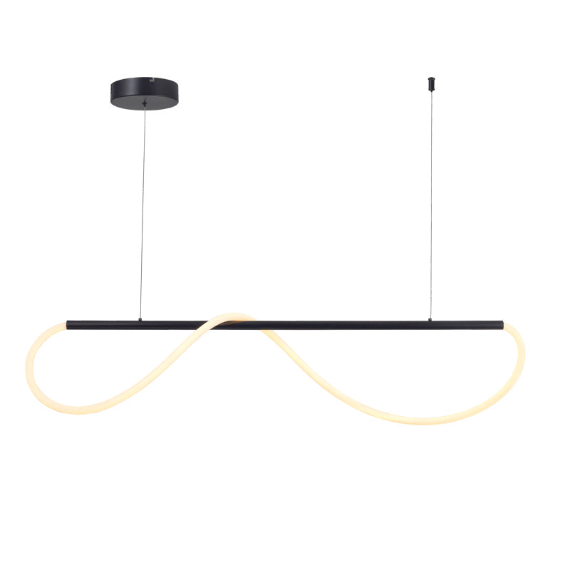 LED Pendant KYMA /P120cm - black matte, 3000K