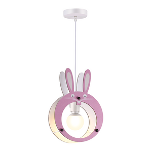 Пендел "Bunny" – Детска лампа, розов, 1xE27, колекция "Farma" - AVA Lighting