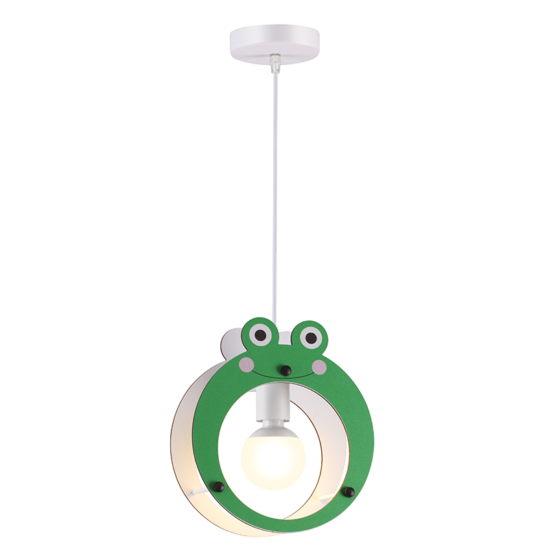 Пендел "Froggy" – Детска лампа, зелен, 1xE27, колекция "Farma" - AVA Lighting