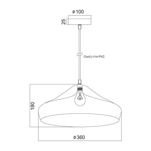 Винтидж Пендел Curve - AVA Lighting