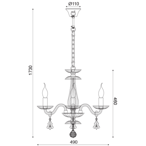 Полилей LOMPELIA 3 - AVA Lighting