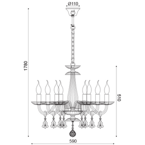 Полилей LOMPELIA  8 - AVA Lighting