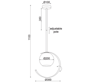 Пендел IPARELLE x1 - AVA Lighting